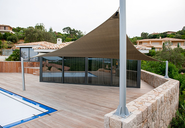 Precisely engineered shade sail metal posts, marine grade steel and