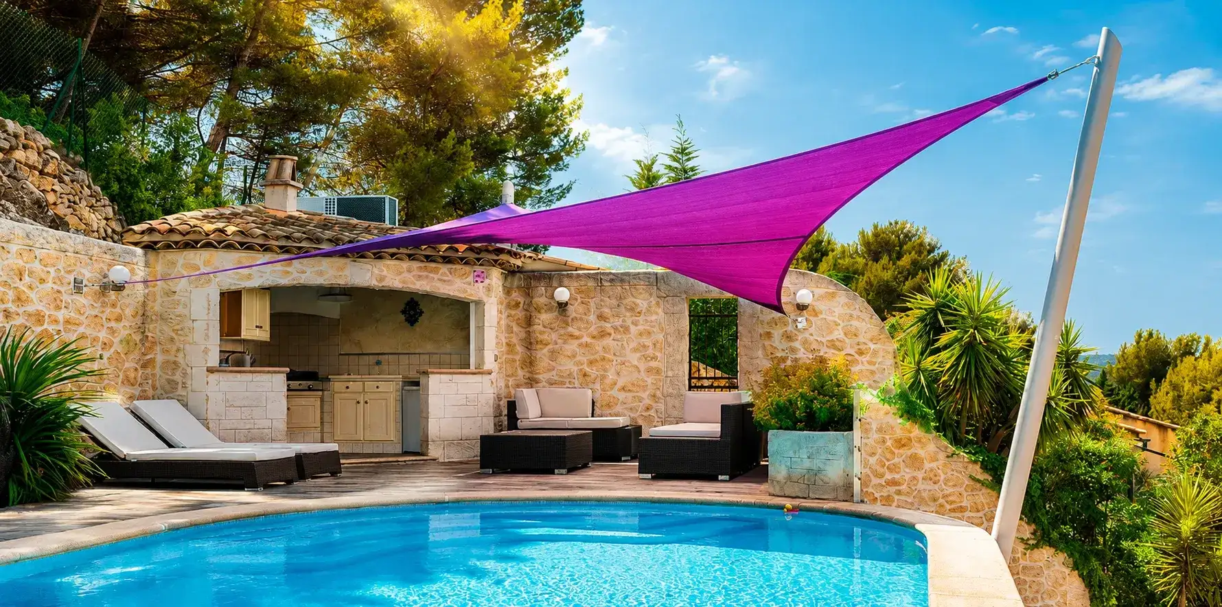 Voile d’ombrage sur mesure — Voile du Sud